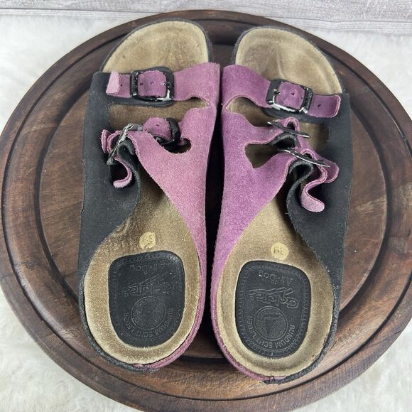 Goletta Women’s Black Purple Colorblock Strap Sandals Size 39 / US 8-8.5 - Picture 6 of 10